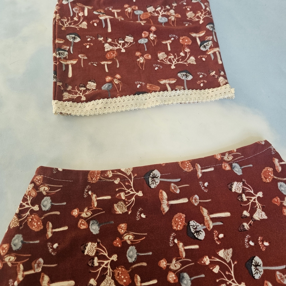 Mushroom Mini Skirt Set Tube Top & Skirt Bundle Outfit Bundle - Picture 8 of 8